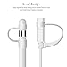 Qoosea for Apple Pencil Pen Cap Holder, Nib Cover, Lightning Cable Charging Adapter Tether for Apple Pencil Accessories (3 in a pack)