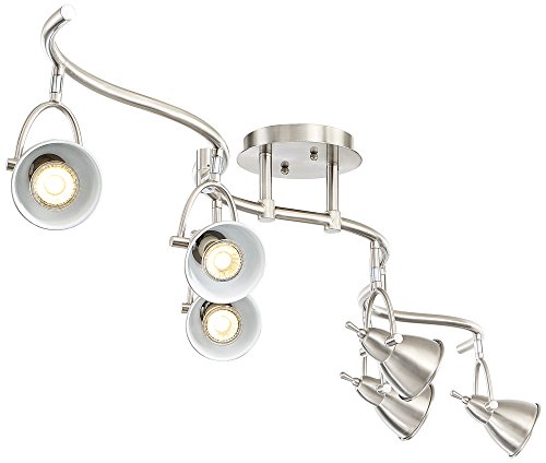 Swell 6-Light Brushed Nickel Bell LED Track Fixture - Thumbnail 7