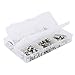 BEADNOVA 60pcs Tibetan Silver Lovely Flower Spacer Charm Beads for Jewelry Making Findings Assorted 6 Styles with Container