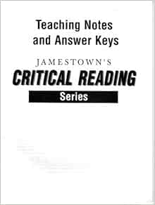 Critical Reading Teachers Notes: Jamestown Publishers: 9780890616482
