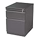 Hirsh 20-in Deep Mobile Pedestal File 2-Drawer Box/File Full Width Pull Charcoal