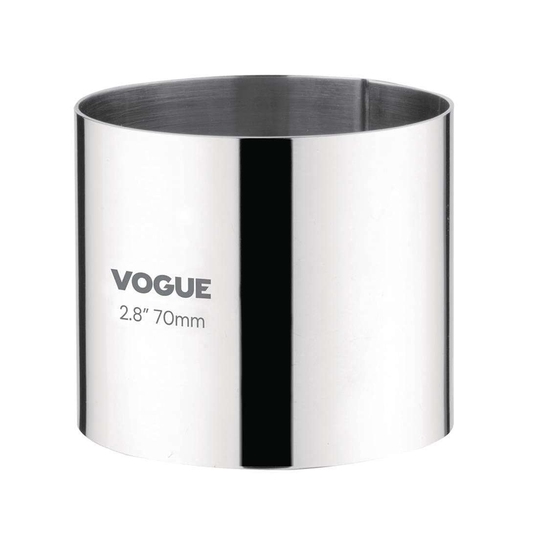 Vogue Mousse Ring 60 x 70 mm, Stainless Steel, Assists in Portion Control, Size: 2.3(H) x 3(Dia)inch, Enhances Food Presentation * Uniformity, CC056