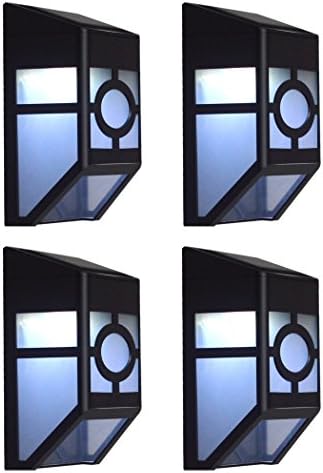 Solar Lights, Retro Outdoor Wireless Waterproof Security Solar Powered for Landscape Garden Yard Lawn Path Lighting Decoration Soft White Auto On/Off (4pack)