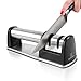 Black Friday 2017 Gudaco Premium Chef Knife Sharpener HK301, 7.9 L x 2.6 H x 2.4 W inches, Black & Stainless Steel, 2 Stage Diamond Coated Sharpening Wheel System for Straight and Serrated Knives