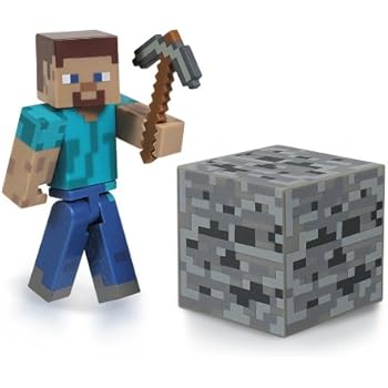 Amazon.com: Minecraft Core Steve Action Figure with 