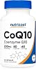 CoQ10 200mg Softgels – 120 Vegetarian Capsules – Non-GMO Coenzyme Q10 For Heart & Immune Support By NATURE'S LIVE
