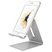 Esonstyle Cell Phone Stand Tablet Stand, [Updated Version] Aluminum Stand Holder Tablet Stand for 4-10 inch Mobile Phone and Tablet (Sliver)