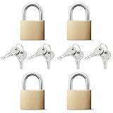Arology 2 Sets of 2 Pack Brass Padlock (Total 4 Padlocks) 25MM with 2 Keys Each Lock, Safety and Secure Luggage, Carry On, Suitcase, Bags, Gate, Door, Toolbox