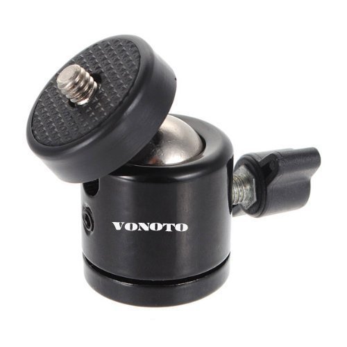 Mini Ball Head, VONOTO 1/4" Screw Tripod Mini Ball Head for DSLR Camera Camcorder Light Bracket Swivel
