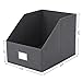 SONGMICS Closet Storage Bins, Trapezoid Storage Box for Shelves, Fabric Foldable Storage Cubes, Easy File Folder Storage, Closet Shelf Organizer Basket, Gray UROB03GE