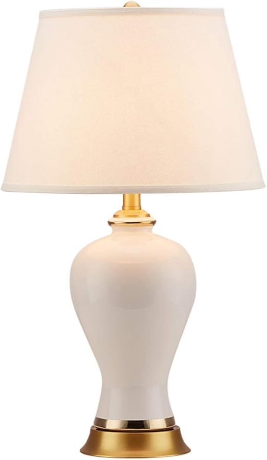 navy and copper table lamp