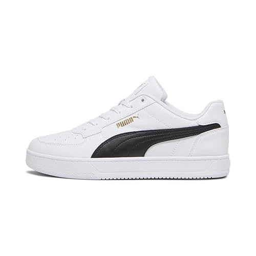 PUMA Men's Caven 2.0 Sneaker White Black-Gold, 10