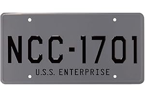 ASVP SHOP USS Enterprise - NCC-1701 - Metal Stamped Replica Number Plate