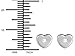 Stainless Steel CZ Heart Stud Earrings for Kids