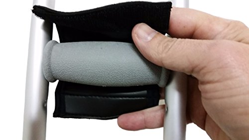 Premium Gel Crutch Hand Grip Covers (Pair) - Softens The Pain of Using Crutches - Thumbnail 2