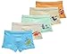 CHUNG Little Boys 100% Cotton Boxer Briefs Underwear 5 Pack Dinasaur Animal Print 3-8Y