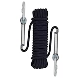Sunzor Rock Climbing Rope | 10mm Static Rope - Tree Climbing Rope - Outdoor Rope 10M(32ft) 20M(64ft) 30M (96ft) 50M(160ft) Rappelling Rope - Rescue Rope - Safety Rope