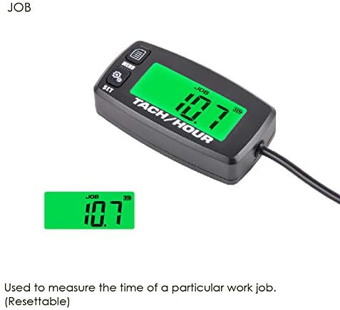 thumbnail image 2 of 2-Pack Runleader Digital Inductive Hour Meter With Maintenance Reminder – Waterproof IP68 For Lawn Mower, Generator, Gas Engines 2 of 6