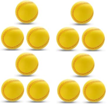 Amazon Grepo ウレタン ボール 野球 練習 用 イエロー 直径 7cm 蛍光色 夜間でも目立つ バッティング トスバッティング キャッチボール トレーニング 安全12個セット Grepo トレーニングボール