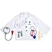 Kids Doctor Role Play Costume Dress Up Set with Lab Coat, Face Mask, Stethoscope, and 6 Additional Medical Tools