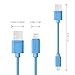 Lumsing Lightning to USB Cable Apple Certified Sync and Charging Cord(3.3 Feet/1M) with Ultra Compact Connector Head for iPhone, iPod and iPad(Blue)