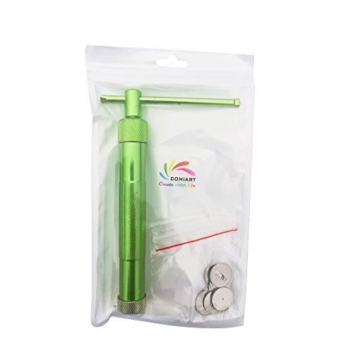 COMIART 20 Pcs Stainless Steel Green Crowded Mud Machine Polymer Clay Fimo Extruder Craft Gun Cake Fondant Sculpture Decorating Tool Set