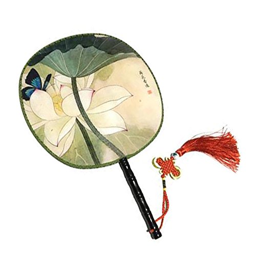 Attractive Chinese Round Fan Classical Dancing Dan With Beautiful Pattern, #18