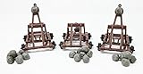 3 Pc Medieval Catapult with Boulders
