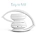 FX-Viktaria Over Ear Headphones, Headset with Microphone, Foldable and Lightweight, Support TF Card, USB Charging Headset, MP3 Mode and FM Radio for Cellphones, Laptop- Whitethumb 3
