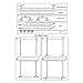 MBQQ Industrial Decorative Clothes Rack, Black Silver, Wood and Iron, 47.2