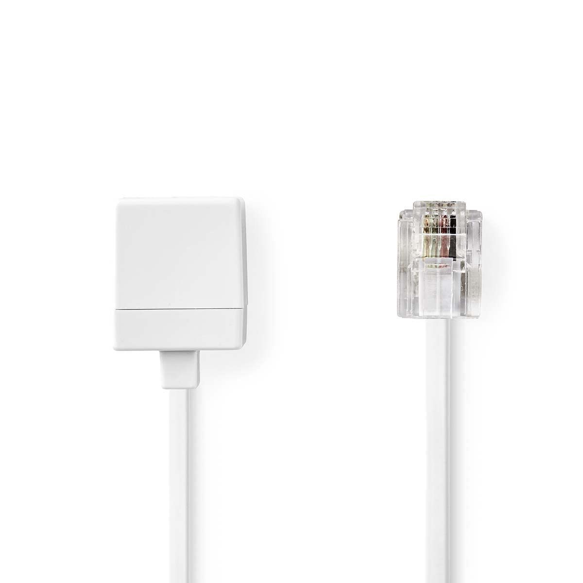 Nedis TCGP90205WT100 Extension Telecommunication Cable | RJ11 Plug - RJ11 Socket | 10.0m | White