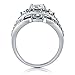 BERRICLE Sterling Silver 3-Stone Wedding Engagement Rings Round Cubic Zirconia CZ Ring for Women, Rhodium Plated Size 4-10