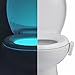 Toilet Bowl Light, Universal Motion-Activated Light, LED GO-and-Glow nightlight, 8 Color Options and Color Rotate Mode for Nighttime Trips to Bathroom by Delamu