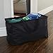 Household Essentials 2212-1 Krush Canvas Utility Tote | Reusable Grocery Shopping Bag | Laundry Carry Bag | Black