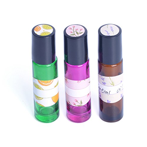 Essential Oil Bottle Labels Waterproof - 108 pcs DIY Colorful Essential Oil Bottle Labels Plus108 Top Labels by MUB - Thumbnail 2