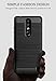 C&U Nokia 3.1 Plus Case (U.S. Edition),UCC Shock Resistant Brushed Flexible Soft TPU Bumper Cover Phone Protective and Carbon Fiber Design for Nokia 3.1 Plus (Black)