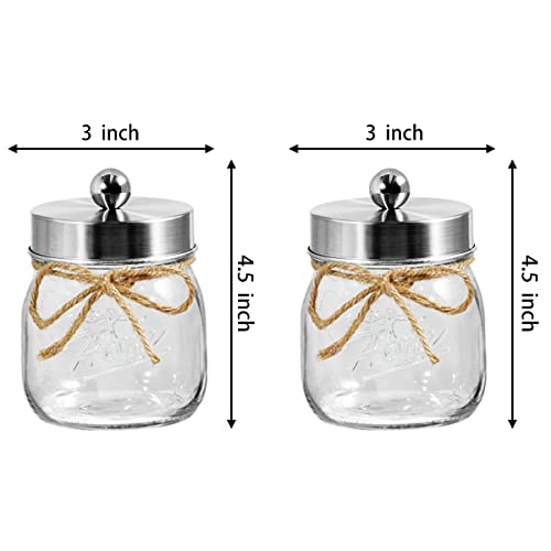 SheeChung Apothecary Jars Set,Mason Jar Decor Bathroom Vanity Storage