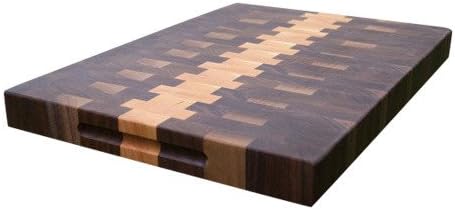 Walnut/Cherry Center End Grain Cutting Board / Chopping Block 18" x 12" x 1 1/2"
