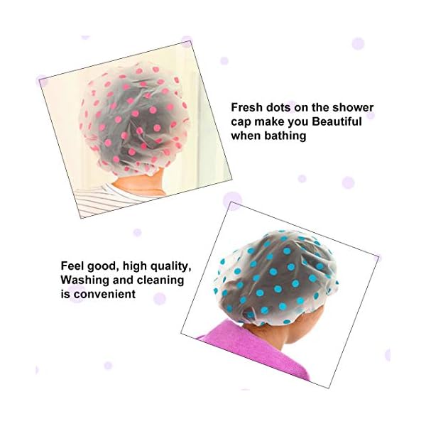 Shower-Caps-Waterproof-Bath-Cap-Reusable-Shower-Caps-Environmental-Protection-Hair-Bath-Caps-3-Pieces Shower Caps, Waterproof Bath Cap, Reusable Shower Caps, Environmental Protection Hair Bath Caps, 3 Pieces