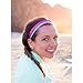 Sweaty Bands Womens Girls Headband - Non-Slip Velvet-Lined Fitness Hairband - Watercolors Purple 1-Inch