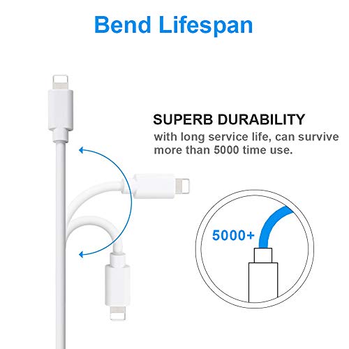 Short USB Charging Cables (5 Pack 1FT) Compatible with all Charging Station, Pezin & Hulin Fast Charging Syncing Cables Compatible for iPhone Xs MAX XR X 8 8 Plus 7 7 Plus 6s 6s Plus 6 6 Plus and More