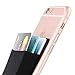 Sincase [2 Pack] Ultra Thin Stick-on Extendable Lycra Credit Card Holder Sticker Self Adhesive Cell Phone Wallet for iPhone, Samsung, LG, Most Android Phones & Cases, Rose Gold + Black