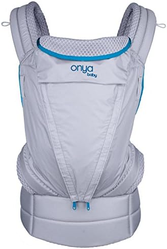 Onya Baby Pure Ergonomic Front and Back Infant to Toddler Carrier - Atoll Blue/Granite