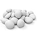 Regal Flame Set of 24 Light Weight Ceramic Fiber Gas Ethanol Electric fireplace Pebbles in White