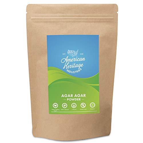 Agar Agar Powder, Vegan Cheese Powder and Vegan Gelling Agent, 16 OZ by American Heritage Industries…