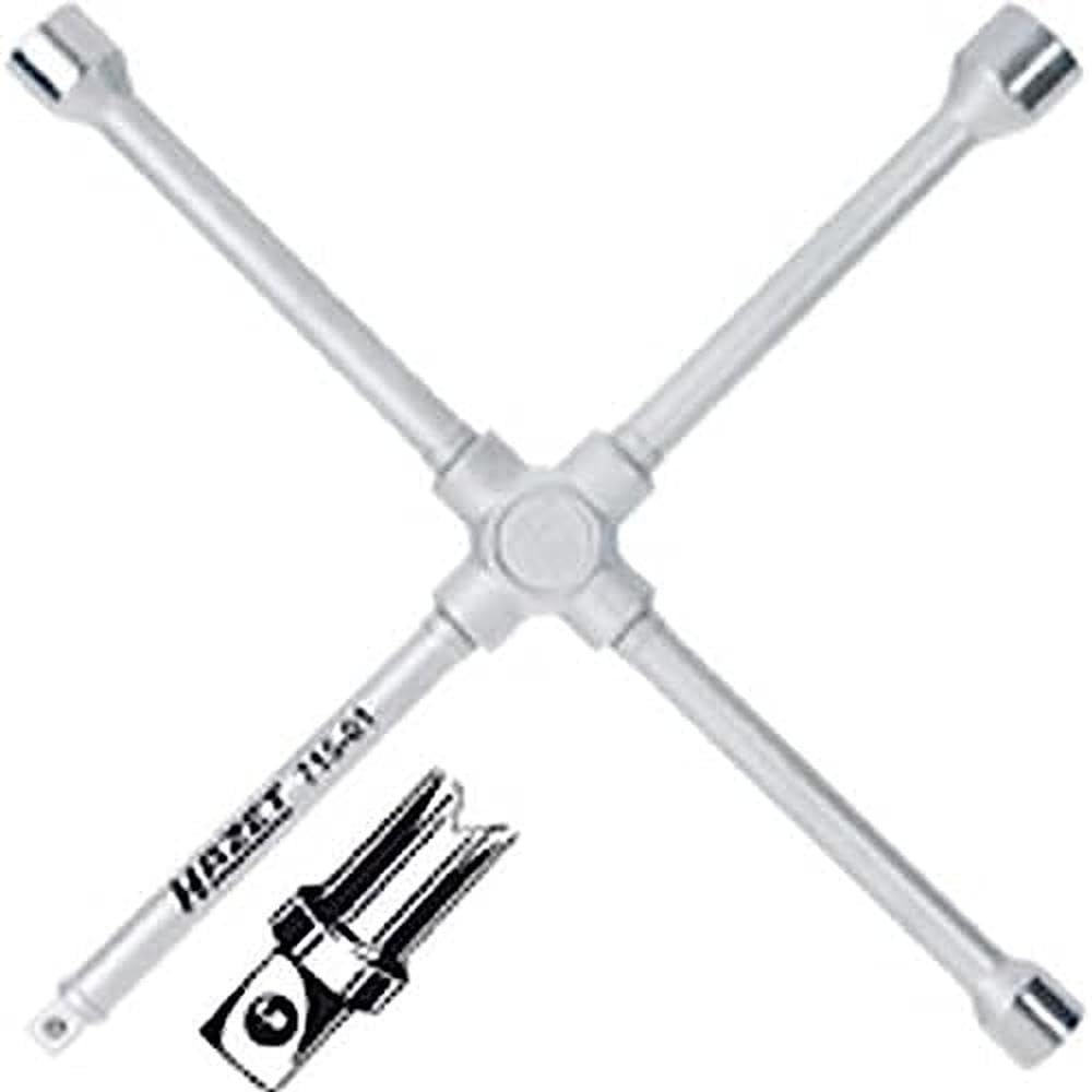 HAZET 715-01 420 mm Hexagon Profile Polished Head 4 Way Rim Wrench - Chrome-Plated