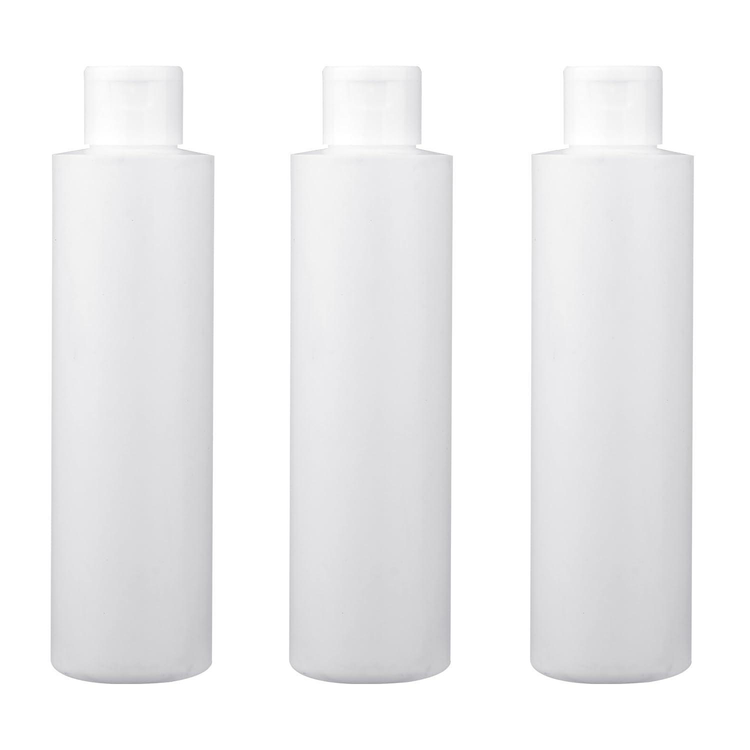 HIXNUG 3 Pieces Empty Bottle Plastic Refillable Bottle with Flip Cap Travel Bottles Toiletries Containers for Liquid Shampoo Lotion