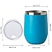 JEAREY Stemless Glass Tumbler 12 oz Stainless Steel Double Wall Vacuum Insulated Wine Cup with Lid Travel Friendly