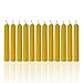 Hyoola 4 Inch Beeswax Taper Candles 12 Pack - Handmade, All Natural, 100% Pure Unscented Bee Wax Candle - Tall, Decorative, Golden Yellow - 4 Hour Burn Time