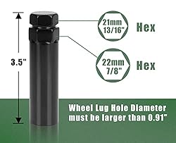 glorider 7 Spline Lug Nuts Key Tuner Large Socket